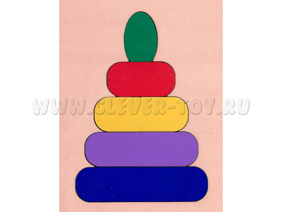 Мозаика "Сложи картинку. Пирамидка" (5 деталей)