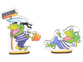 Комплект персонажей средних "Гусь и Лягушки" (4 шт, на подставке, крепление на Коврограф)