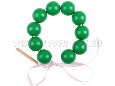 Бусы "Шарики" (зеленые)