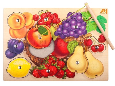 Пазл "Фруктовая корзинка" (магнитная рыбалка)