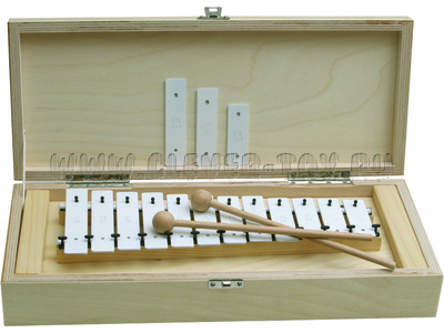 Металлофон. 12 белых нот+деревянный футляр