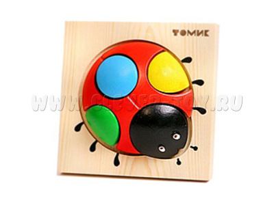 Пазл-картинка деревянная "Божья коровка"