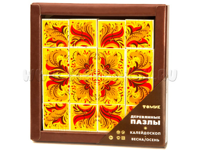 Пазл деревянный "Калейдоскоп - весна, осень" (16 деталей)