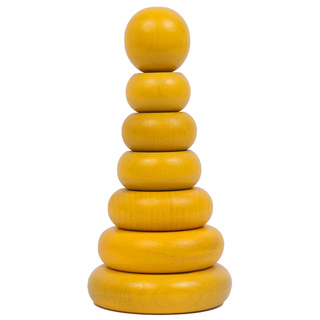 Пирамидка одноцветная желтая (дерево)