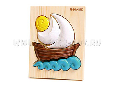 Пазл-картинка деревянная "Кораблик"