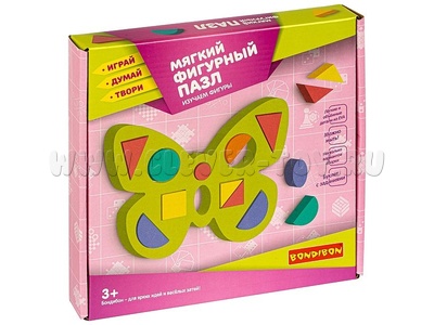 Мягкий фигурный пазл "Бабочка. Изучаем фигуры"