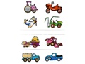 Раскраска с наклейками Транспорт (мигалки, стройка, джипчики, город)