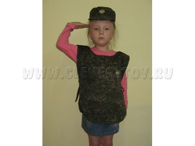 Костюм "Военный" накидка и шапочка