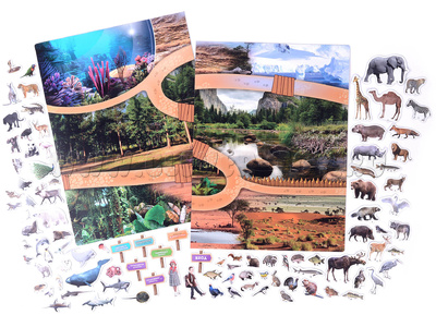Магнитное развивающее пособие "Природный зоопарк"