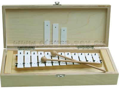 Металлофон. 12 белых нот+деревянный футляр