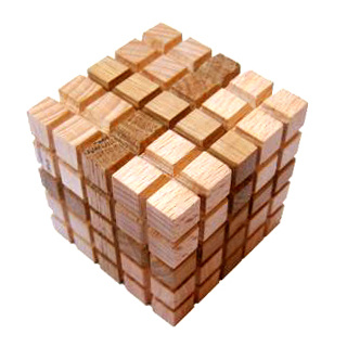 Головоломка "Куб из 4-х элементов большой" (дерево)