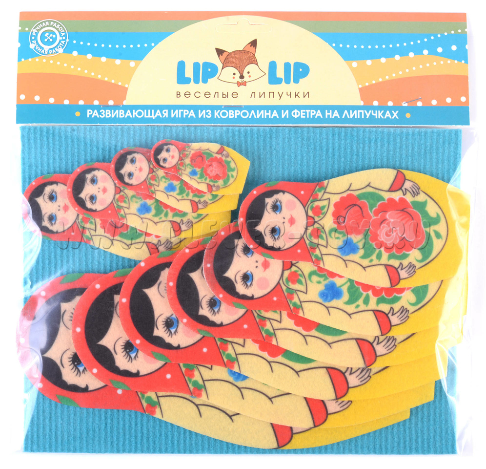 Матрешка больше-меньше (фетр) LIP1268 в Москве|CLEVER-TOY.RU