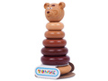 Пирамидка деревянная цветная "Медвежонок"