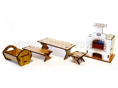 Конструктор-домик "Избушка". Мебель