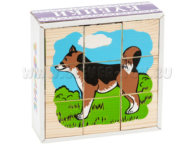 Кубики "Сложи рисунок: домашние животные"