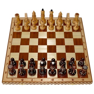 Шахматы турнирные художественные инкрустированные с доской (дерево)