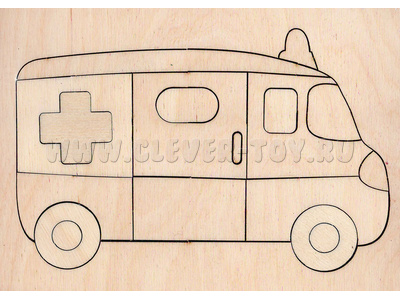 Мозаика "Сложи картинку. Скорая помощь" (бесцветная)