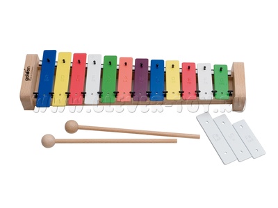 Металлофон-сопрано. 12 цветных нот + 3 добавочных