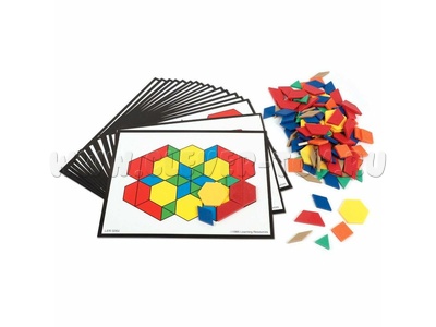 Мозаика "Геометрические блоки" (с карточками, 124 элемента)