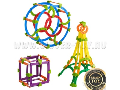 Палочки счетные Геостикс. 3D конструктор. (158 деталей)