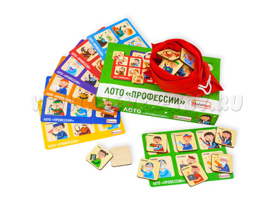 Лото "Профессии"42 фишки, 7 карточек