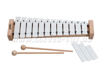 Металлофон-сопрано. 12+3 белых ноты