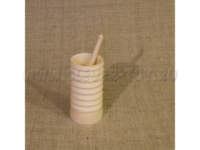 Рубель круглый с бубенцами (дерево, без росписи) - остатки