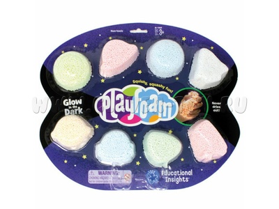 Пластилин "ПлэйФоум. Светящийся в темноте" (8 элементов)