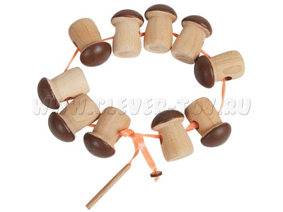 Бусы "Боровички" (окрашенные, 10 предметов)