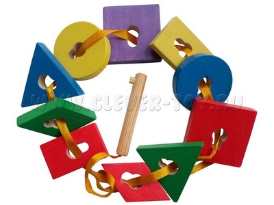 Бусы "Геометрия" (плоские, 10 предметов)