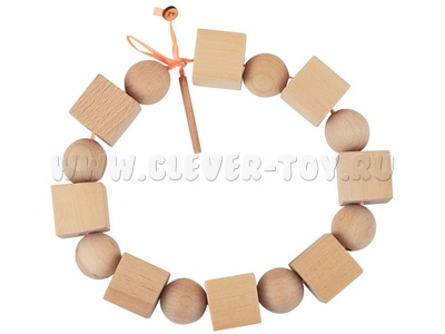 Бусы "Геометрия" (шары и кубы, 16 предметов)