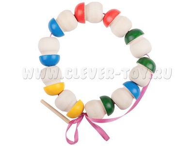 Бусы "Грибочки" (цветные)