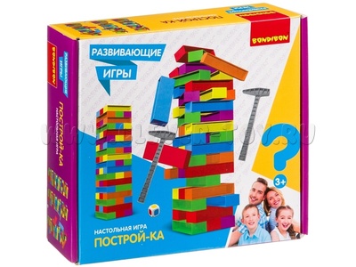 Развивающая игра-башня "Построй-ка" (54 блока)