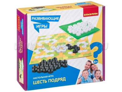 Развивающая настольная игра "Шесть подряд"