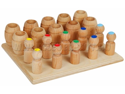 Логическая игра "Мальчонки и бочонки" (дерево)