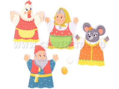 Театр на руку "Курочка Ряба" фетр (6 деталей)