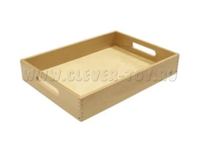 Средний поднос, бук (Монтессори материалы)