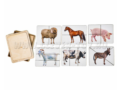 Разрезные картинки "Домашние животные"