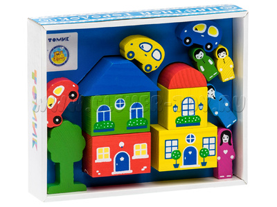 Конструктор "Цветной городок" синий