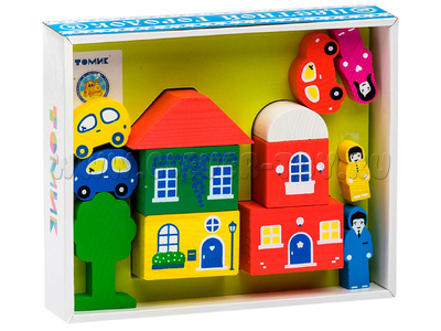 Конструктор "Цветной городок" зелёный