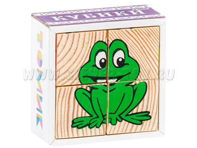 Кубики "Сложи рисунок: животные"