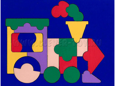 Мозаика "Сложи картинку. Паровозик" (20 деталей)