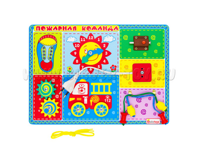 Бизиборд "Пожарная команда" (35*25 см)