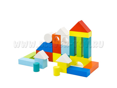 Конструктор "Городок" (окрашенный, 26 деталей)