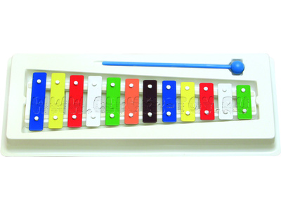 Металлофон. 12 разноцветных нот на пластиковой подставке