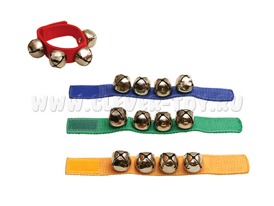 Бубенцы на руку/ногу (4 бубенца на цветном ремешке)