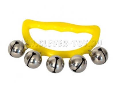 Бубенцы на пластиковой рукоятке (5 бубенцов на рукоятке)