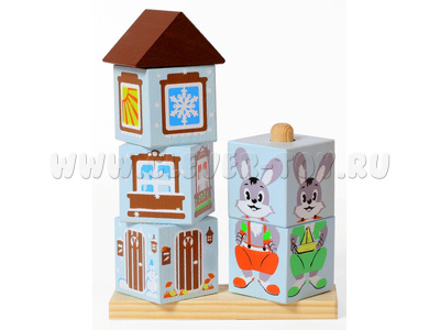 Кубики на палочке "Зайка"