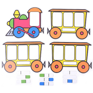 Набор магнитных карточек "Звуковозик" (паровозик и 3 вагончика)