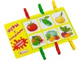 Прищепки "Фрукты-овощи" (24шт, 10 карточек, АТ)